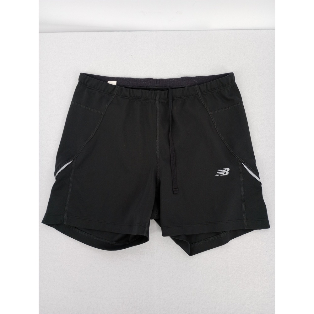 New Balance Running Shorts Women Large Black Lightning Dry Reflective